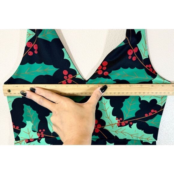 NWOT Shinesty The Deck Yourselves Mistletoe Christmas Wide Leg Jumpsuit Small - Picture 12 of 15